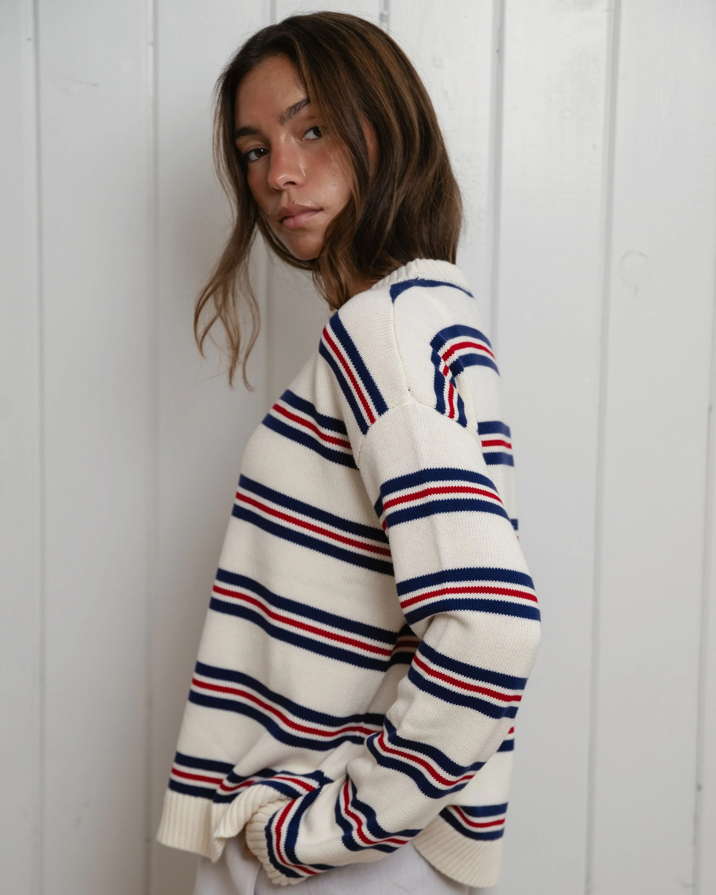 Cotton Sweater - Anchor Stripe - Image 3