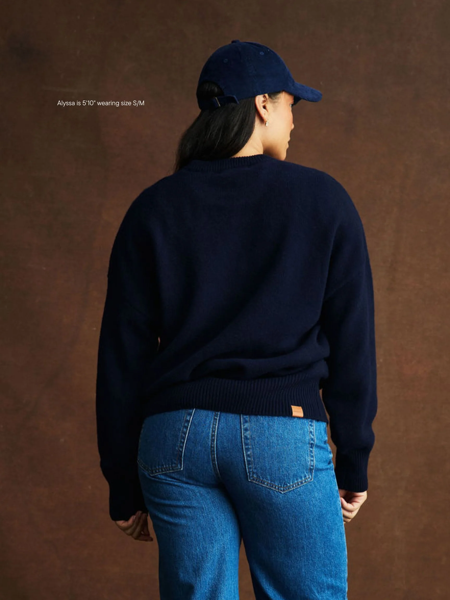 Crewneck Sweater - Navy - Image 4