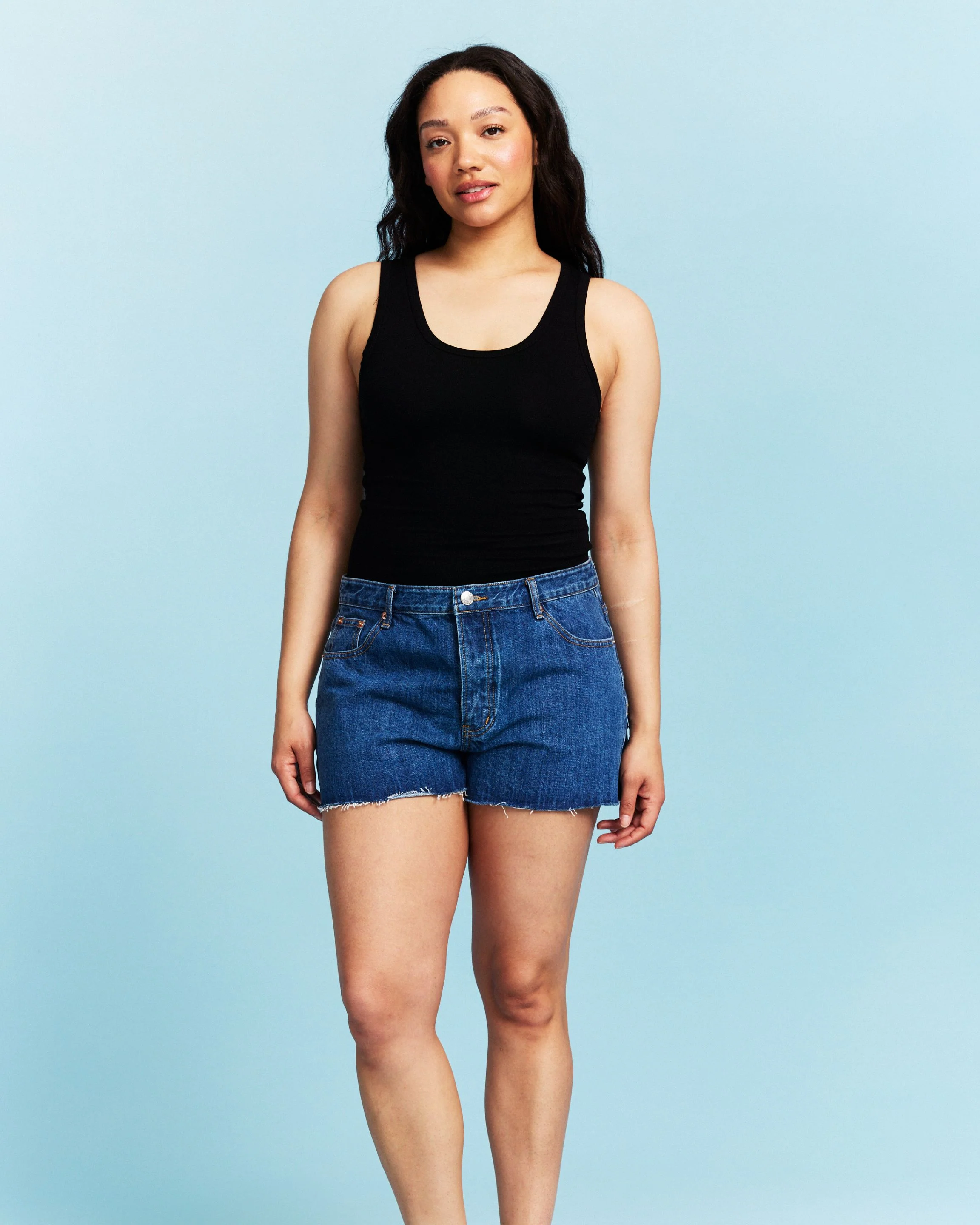 Cut Off Shorts - Medium Wash - Image 2