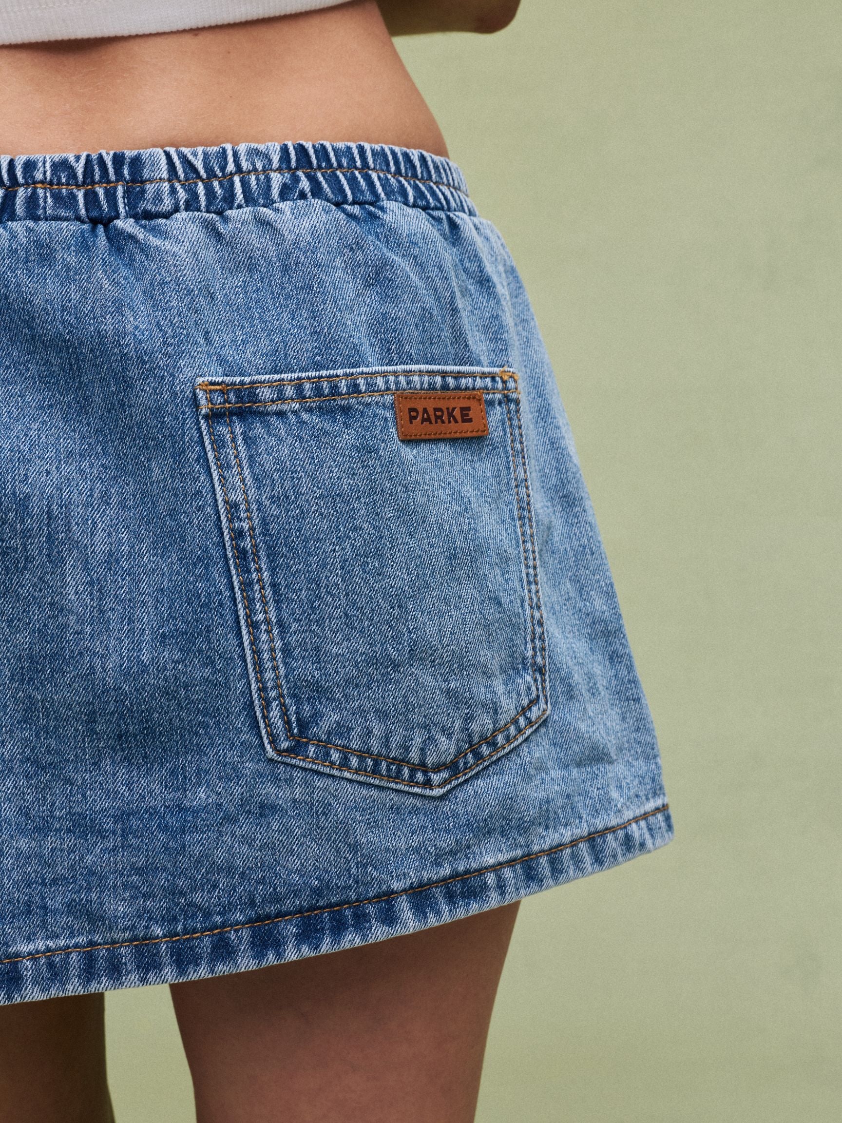 Elastic Mini Skirt - Vintage Wash - Image 5