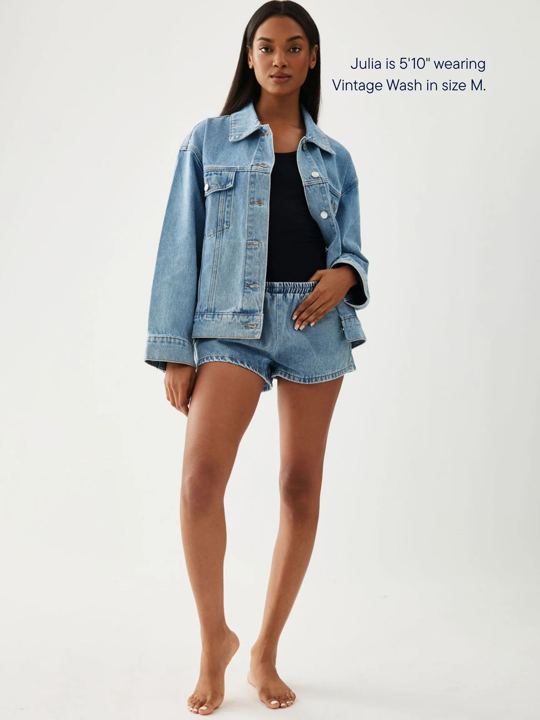Elastic Denim Short - Image 2