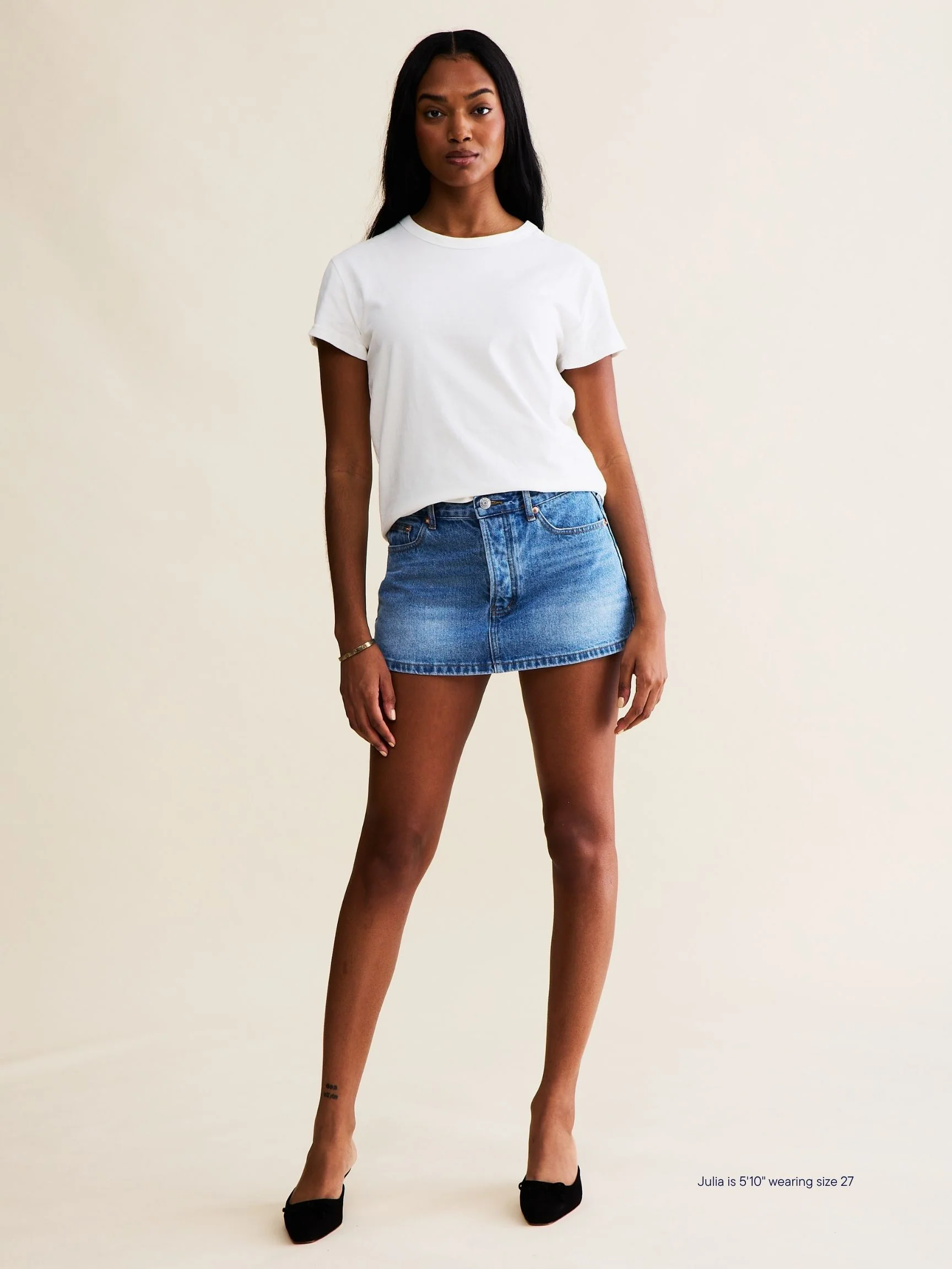Finished Denim Mini Skirt - Image 18