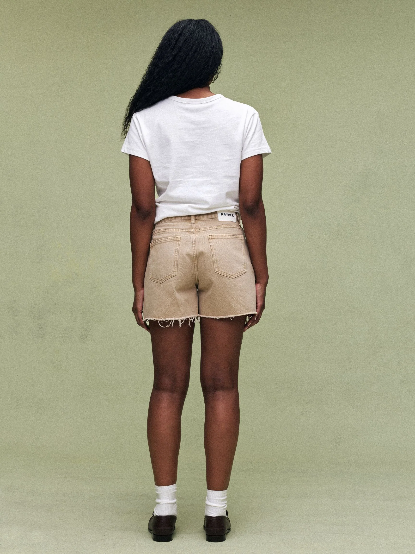 Long Baggy Shorts - Camel - Image 4