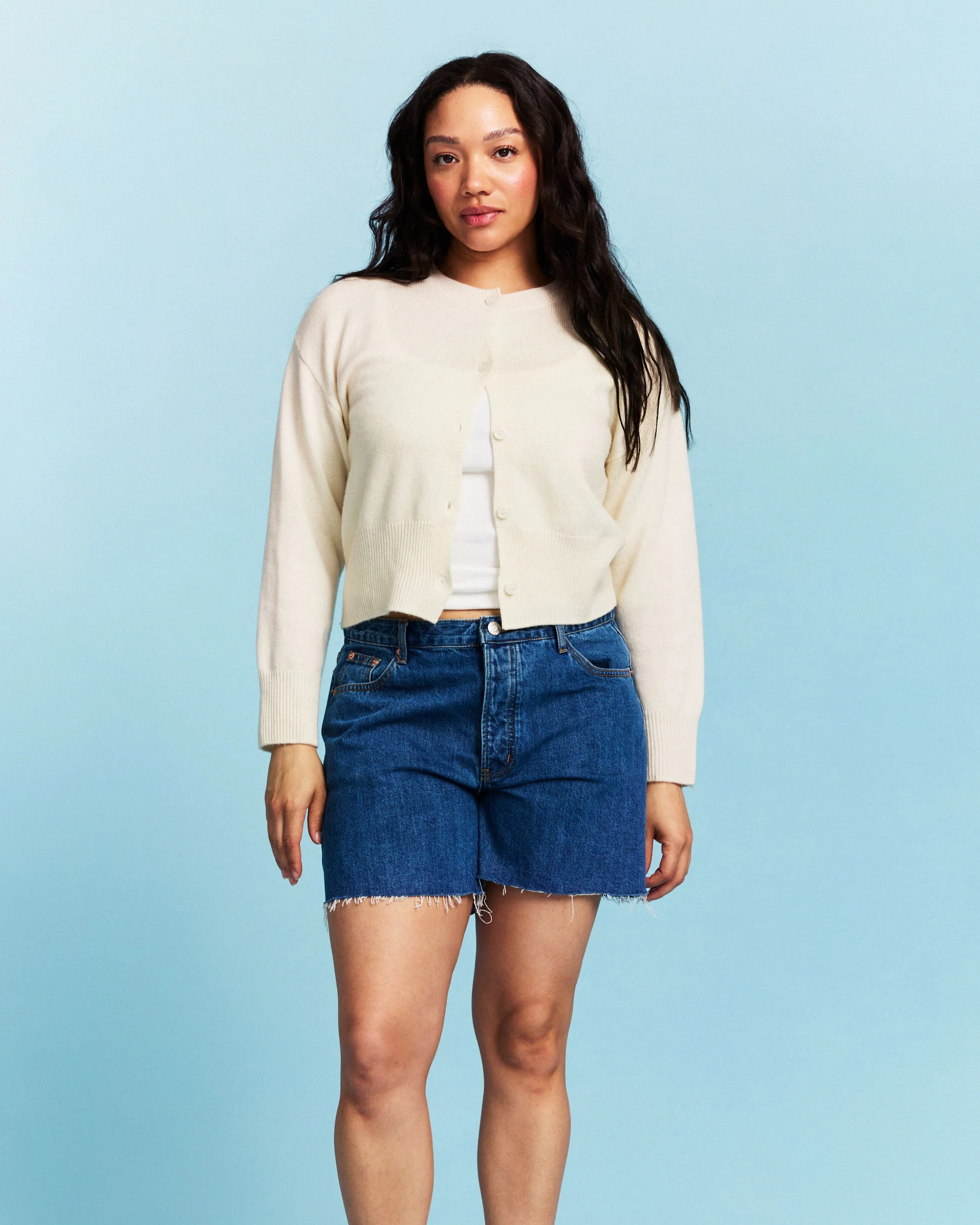 Long Baggy Shorts - Medium Wash - Image 2