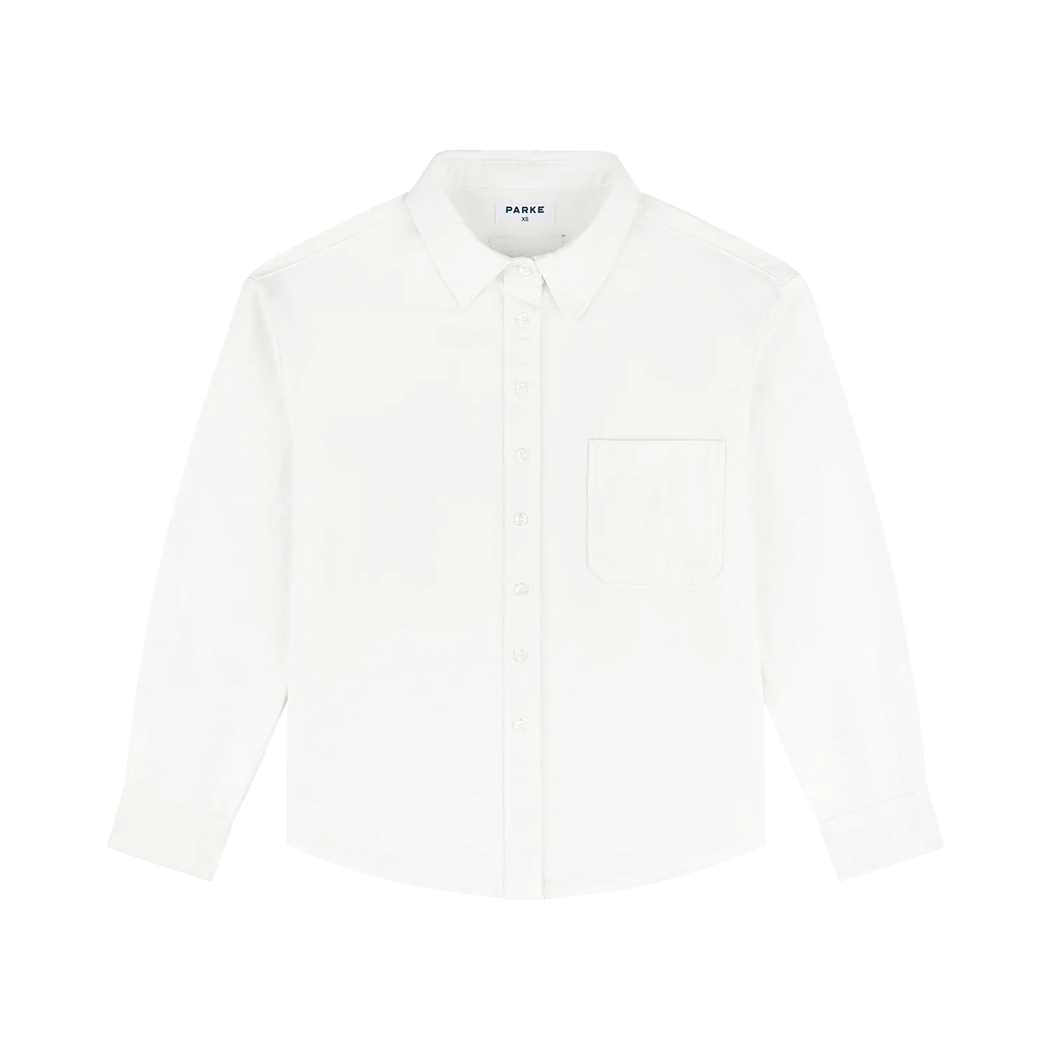 Long Sleeve Denim Shirt - White