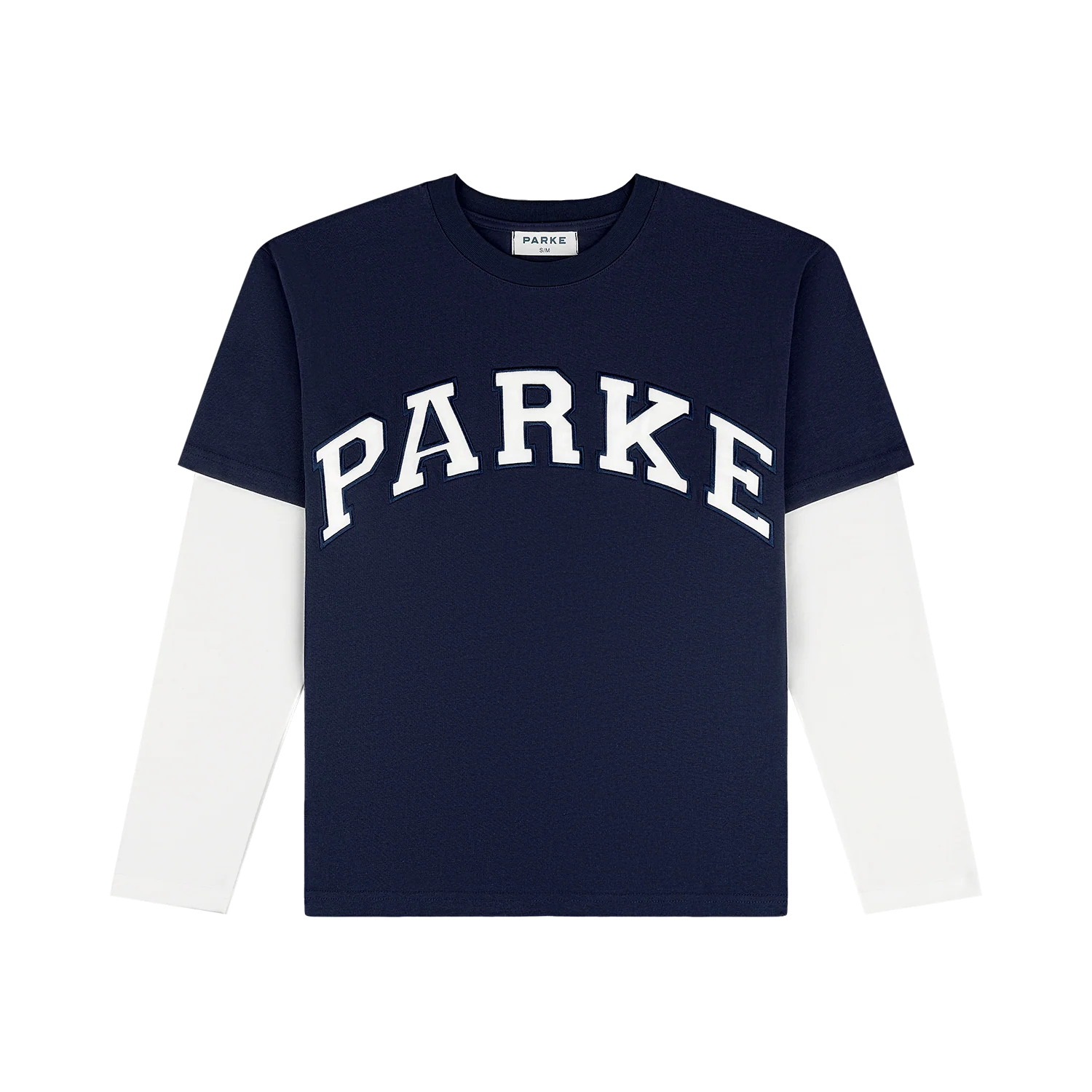 Layered Varsity Long Sleeve Shirt - Shadow