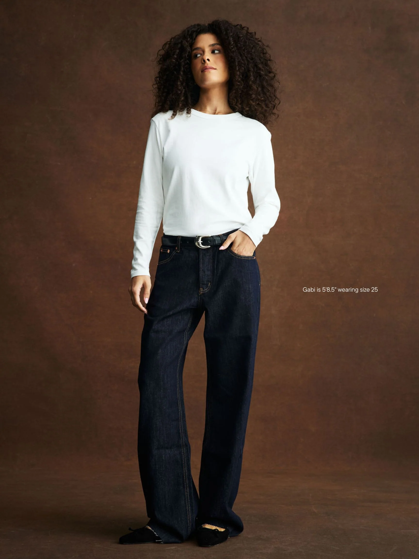 Low Rise Baggy Jeans - Dark Wash - Image 2