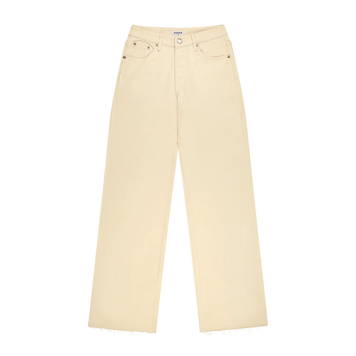 Low Rise Baggy Jeans - Cream