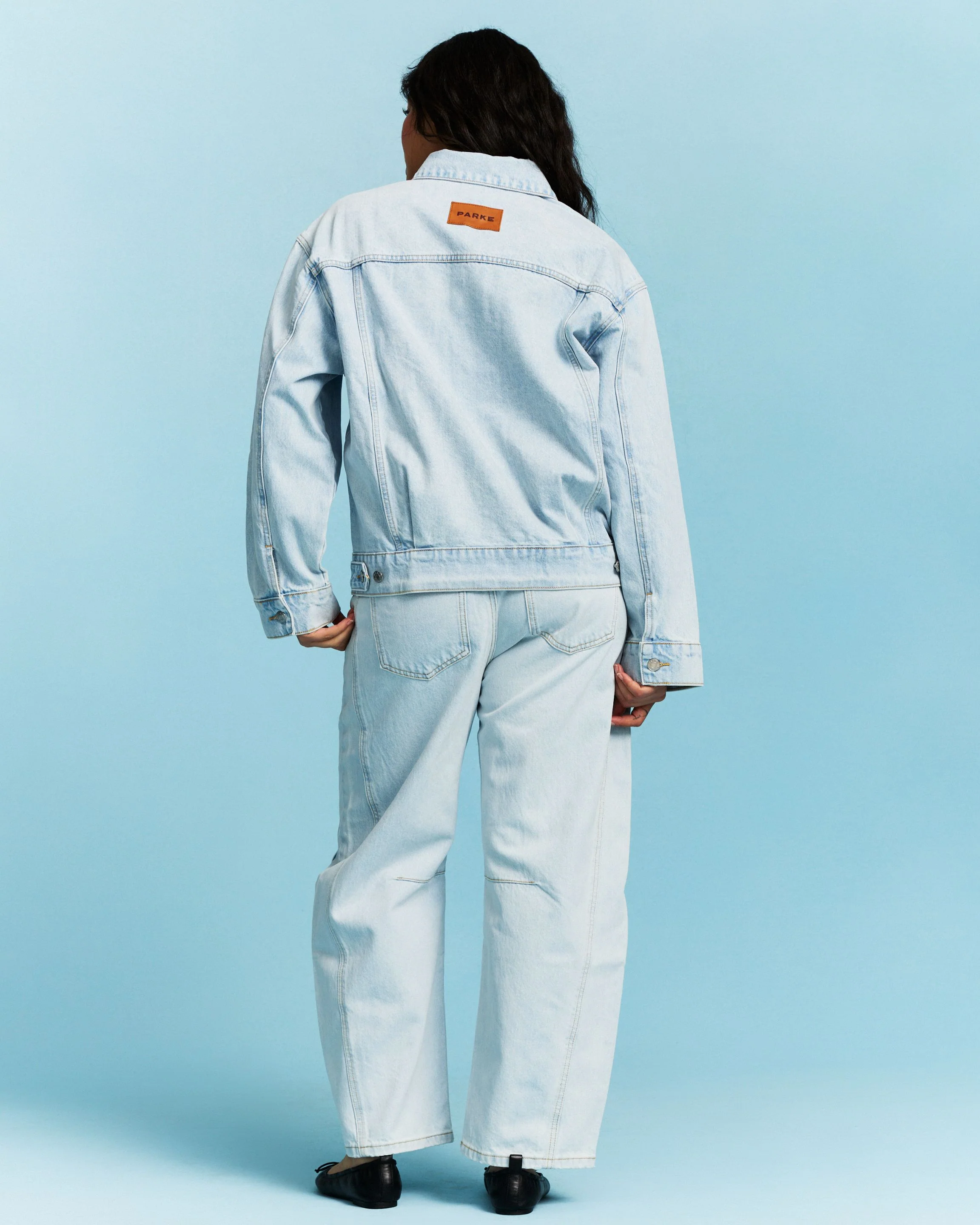 Oversized Denim Jacket - Light Wash - Image 4