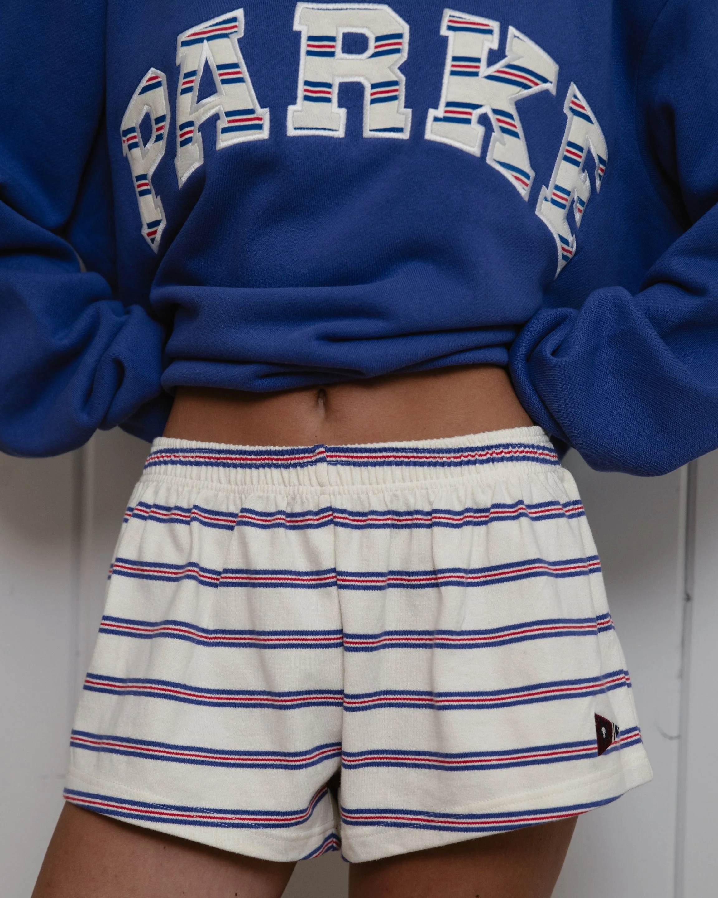 Patched Cotton Boxer Shorts - Anchor Stripe - Image 2