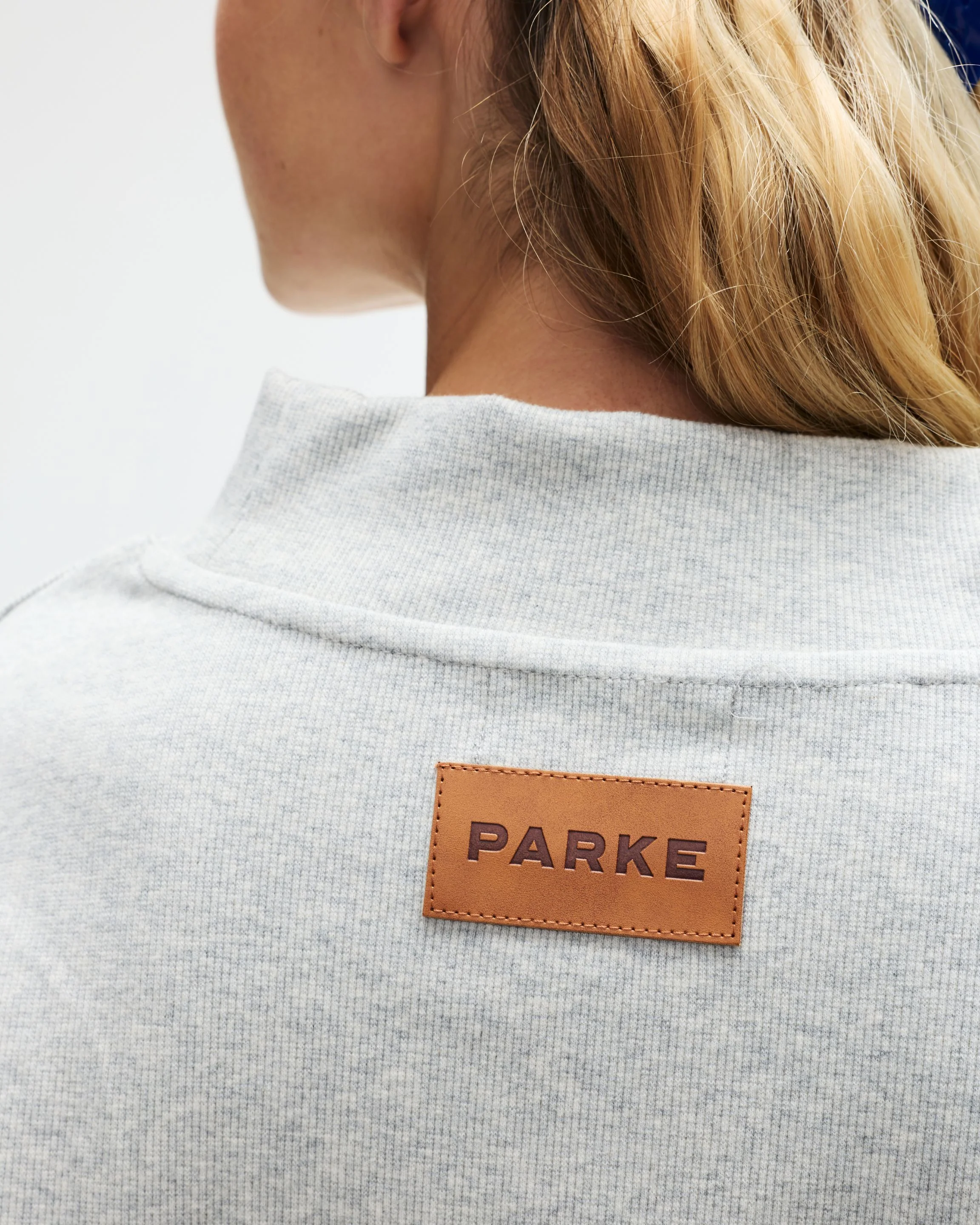 Ribbed Mockneck Pullover - Grey - Image 5