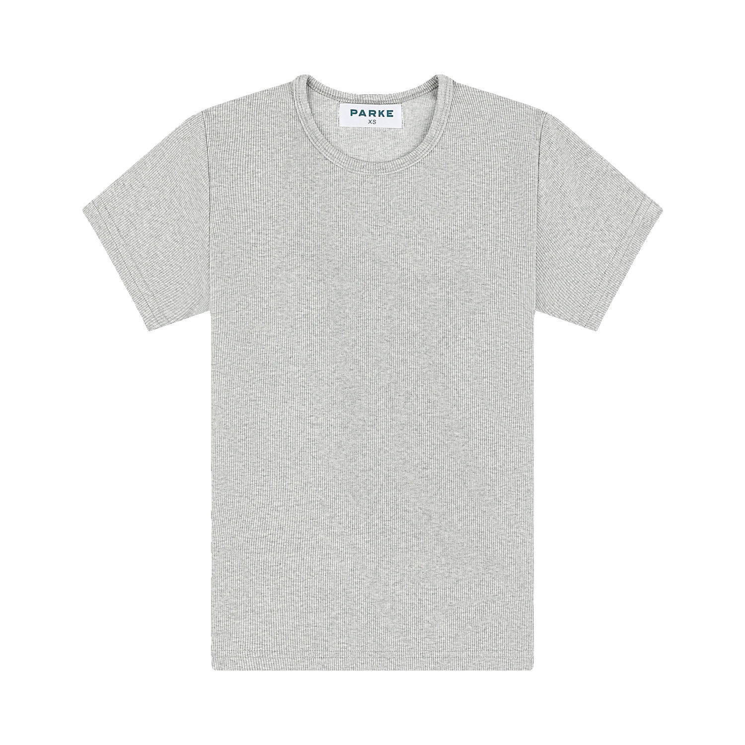 Ribbed Short Sleeve T-Shirt - Grey