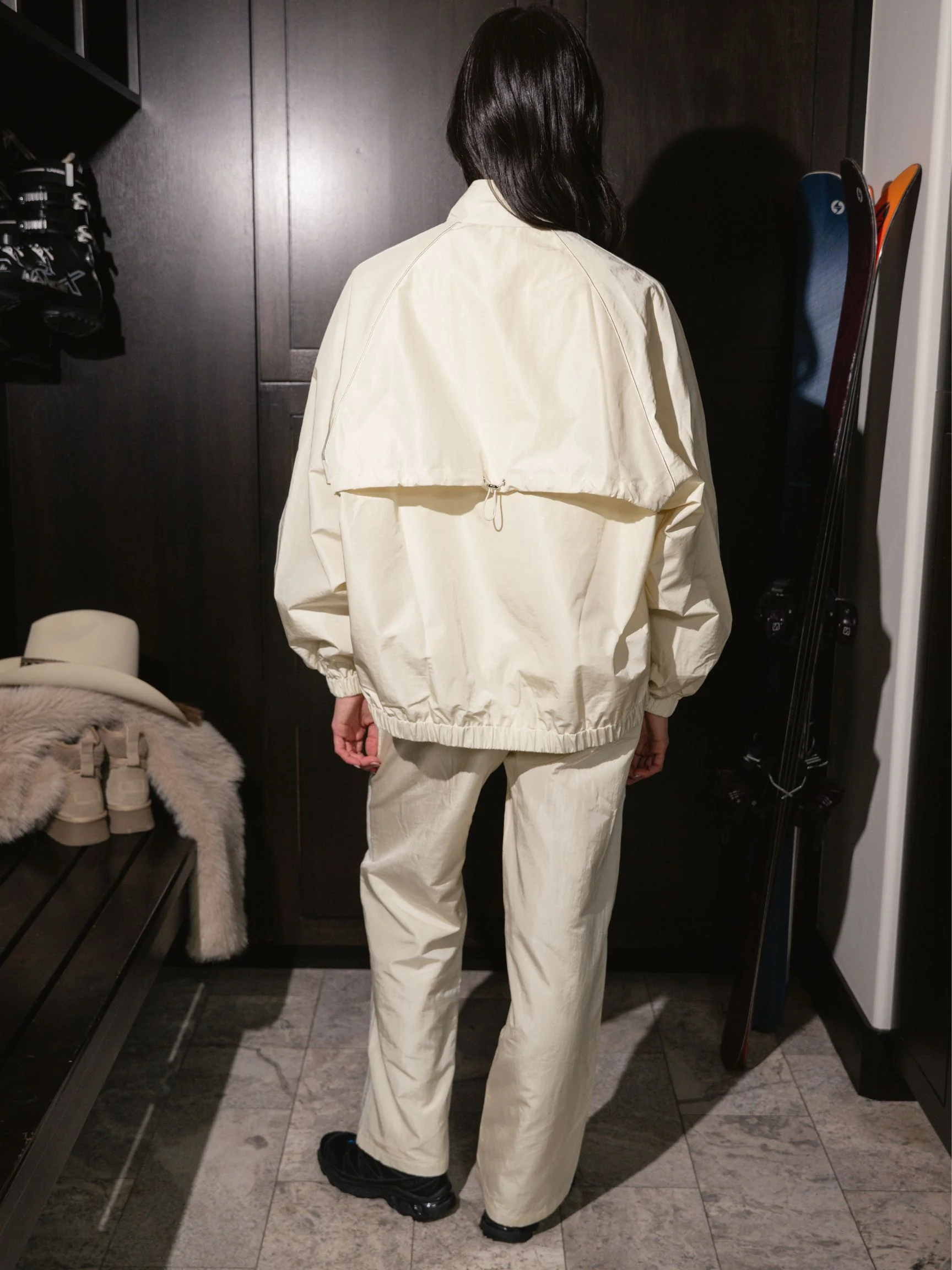 Sport Stripe Nylon Pants - Buttercream - Image 4