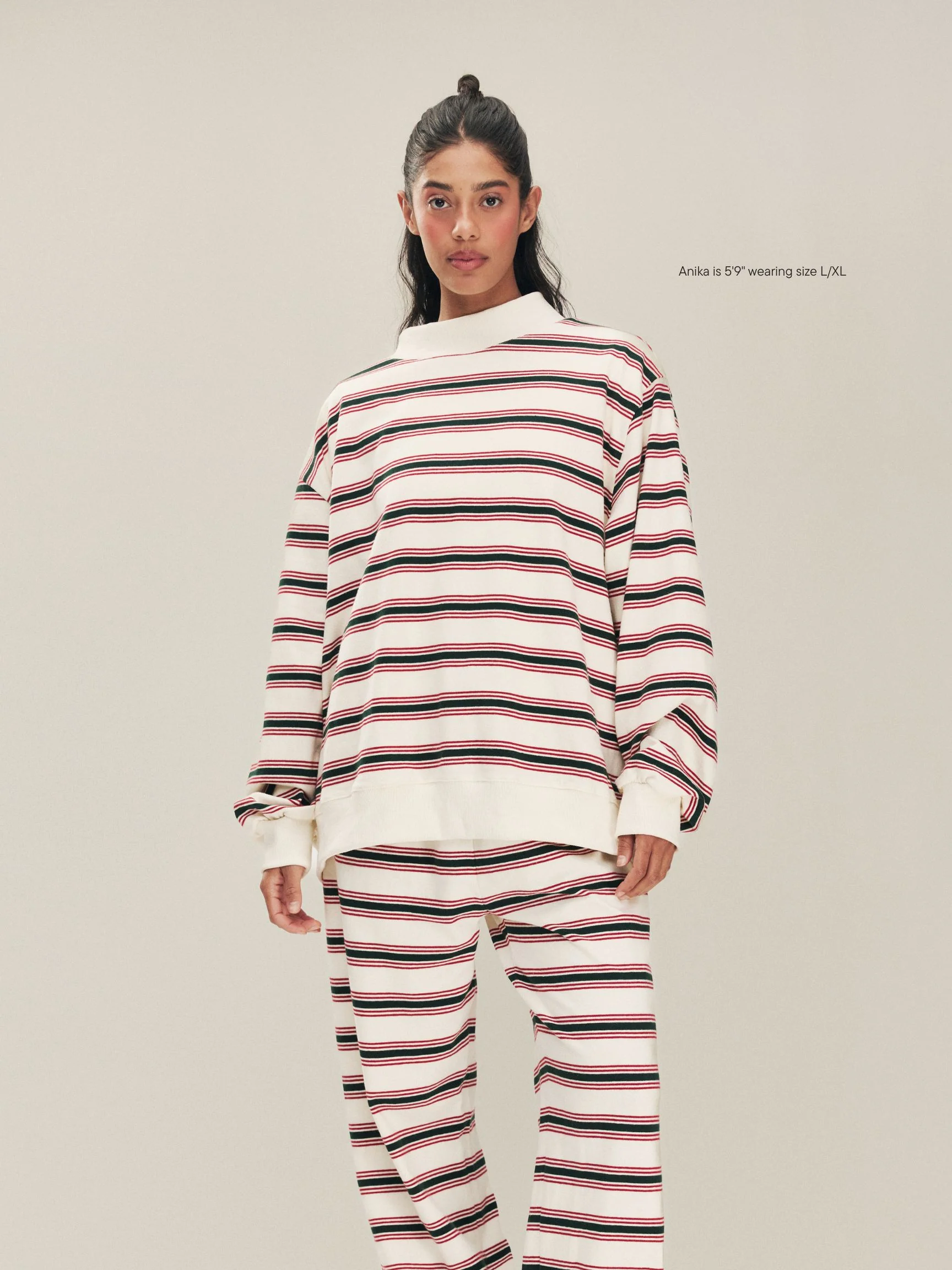 Holiday Striped Mockneck Pullover - Image 2