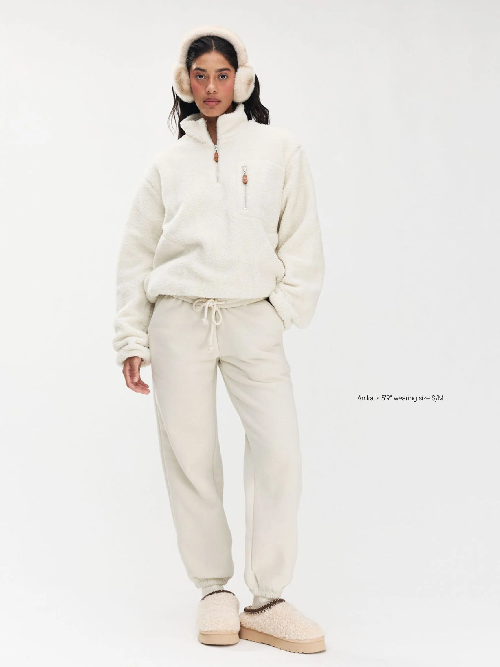 Drawstring Unisex Sweatpants - Oat - Image 2