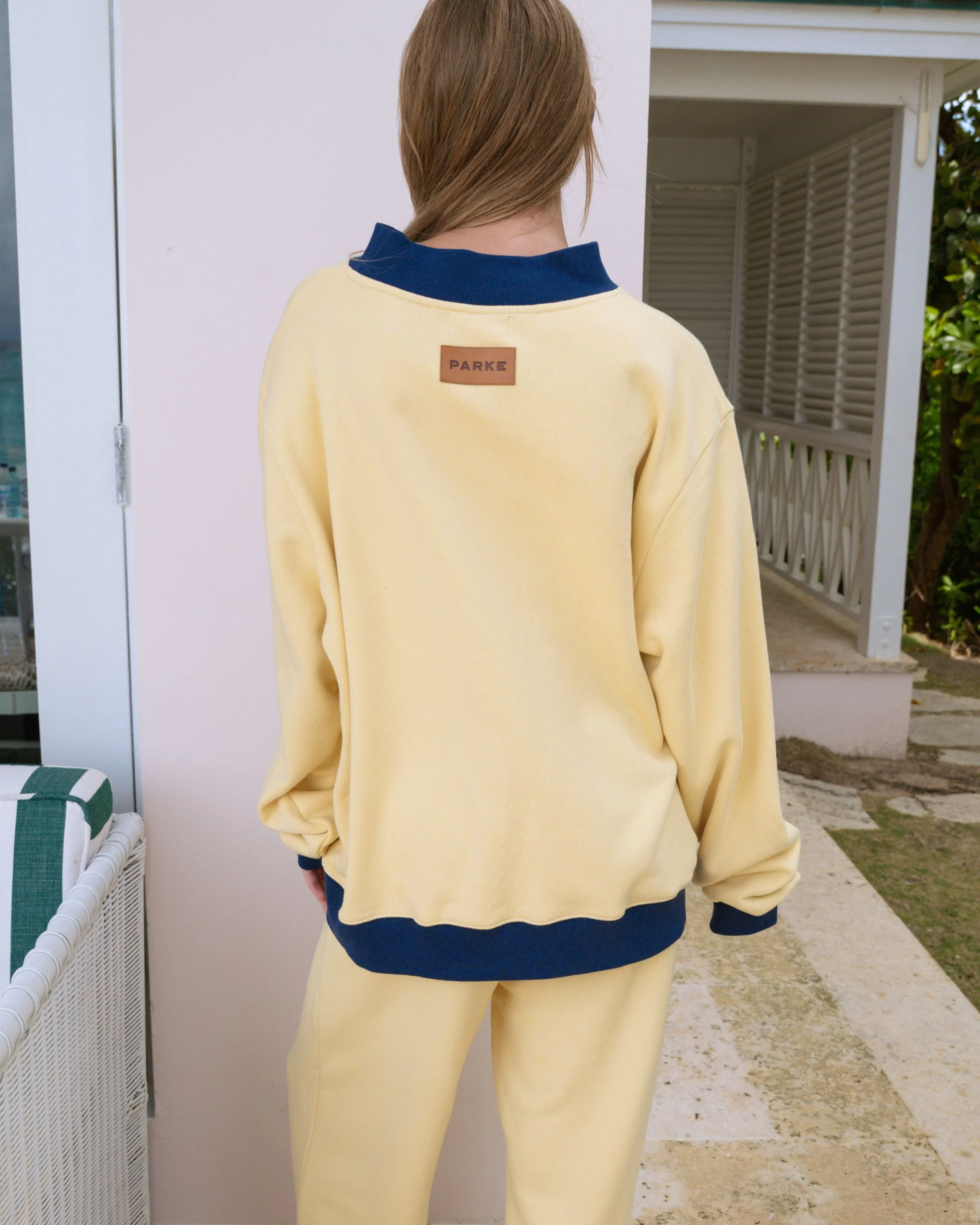 Two Tone Classic Mockneck - Peel + Denim - Image 4