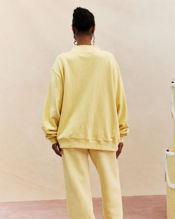 Varsity Mockneck - Banana Cream - Image 4