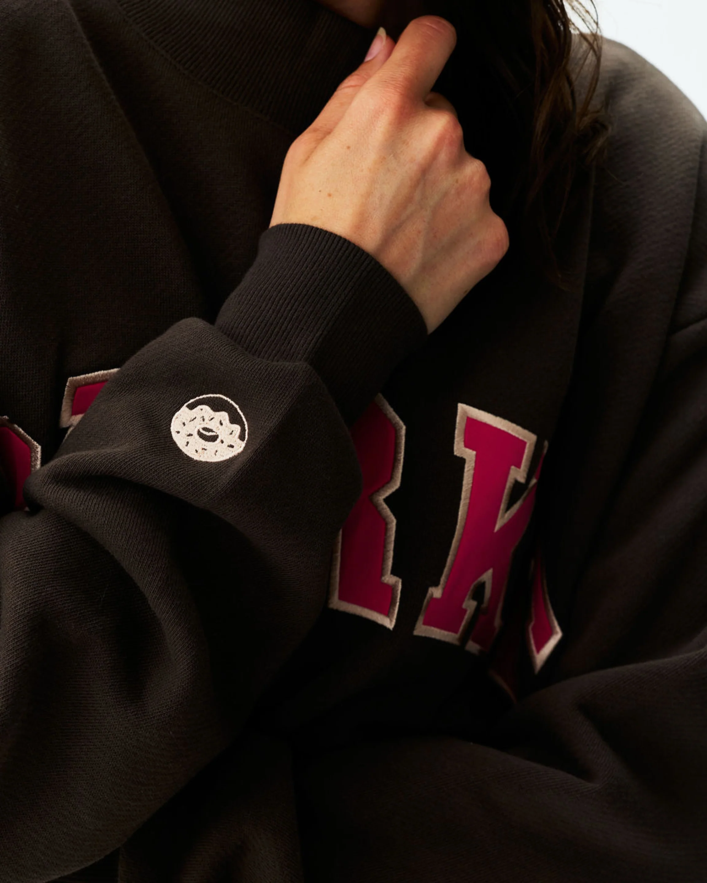 Parke x Dunkin' Varsity Mockneck - Espresso - Image 5