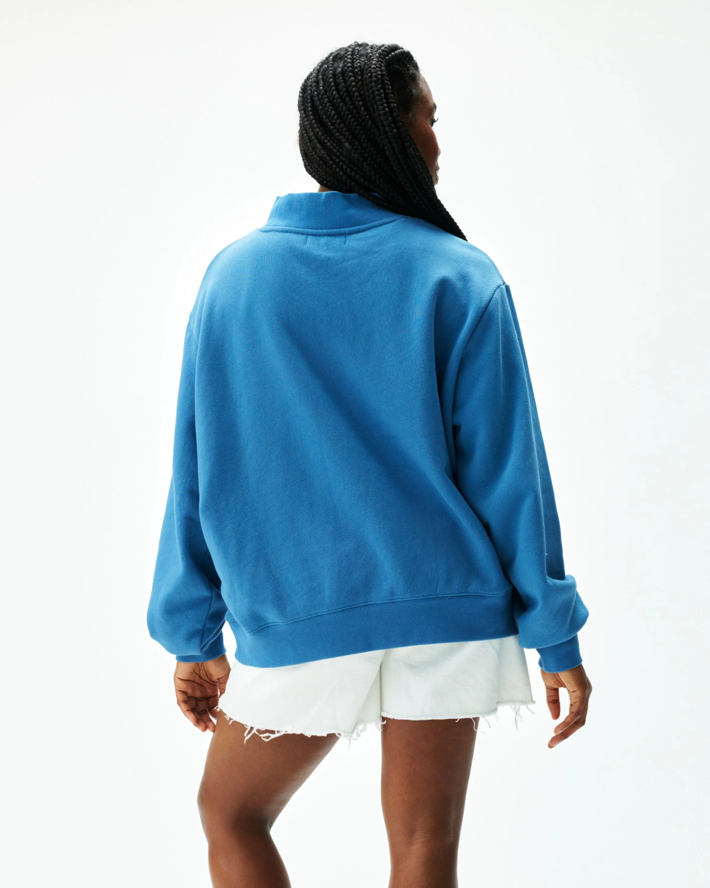 Varsity Mockneck - Washed Indigo + Peel - Image 4