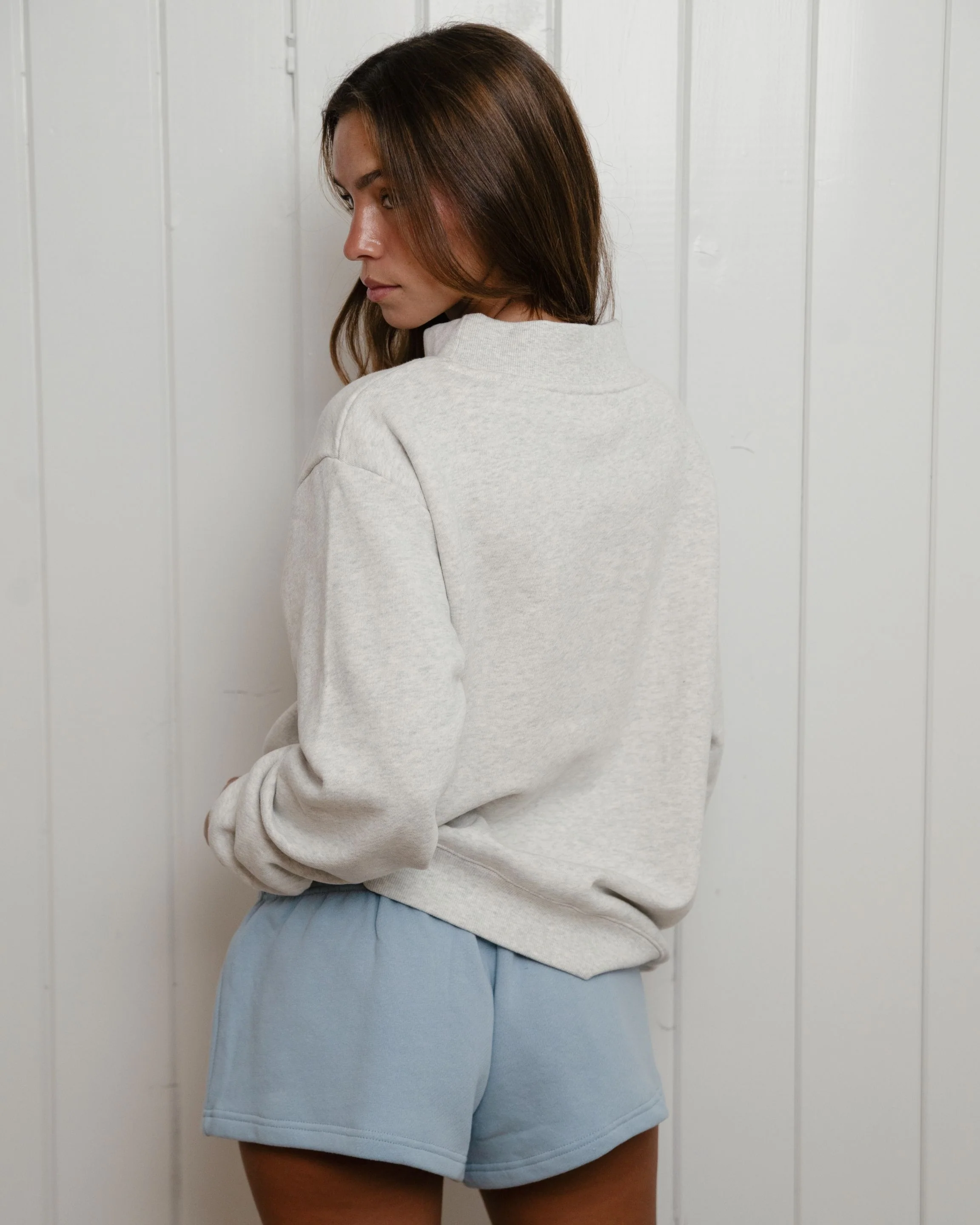 Vintage Star Varsity Mockneck - Heather Grey - Image 4