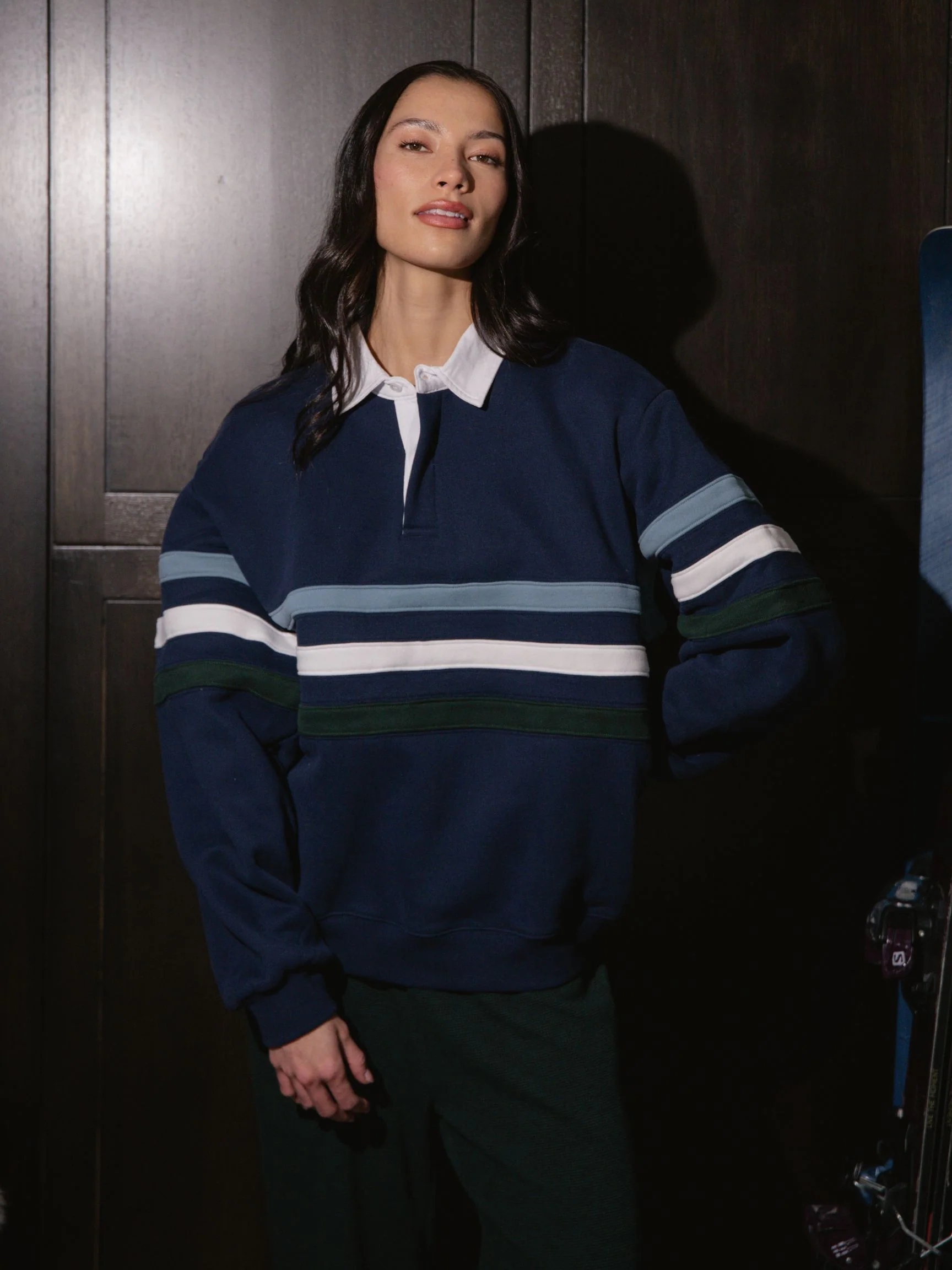 Striped Rugby Sweatshirt - Shadow - Image 2