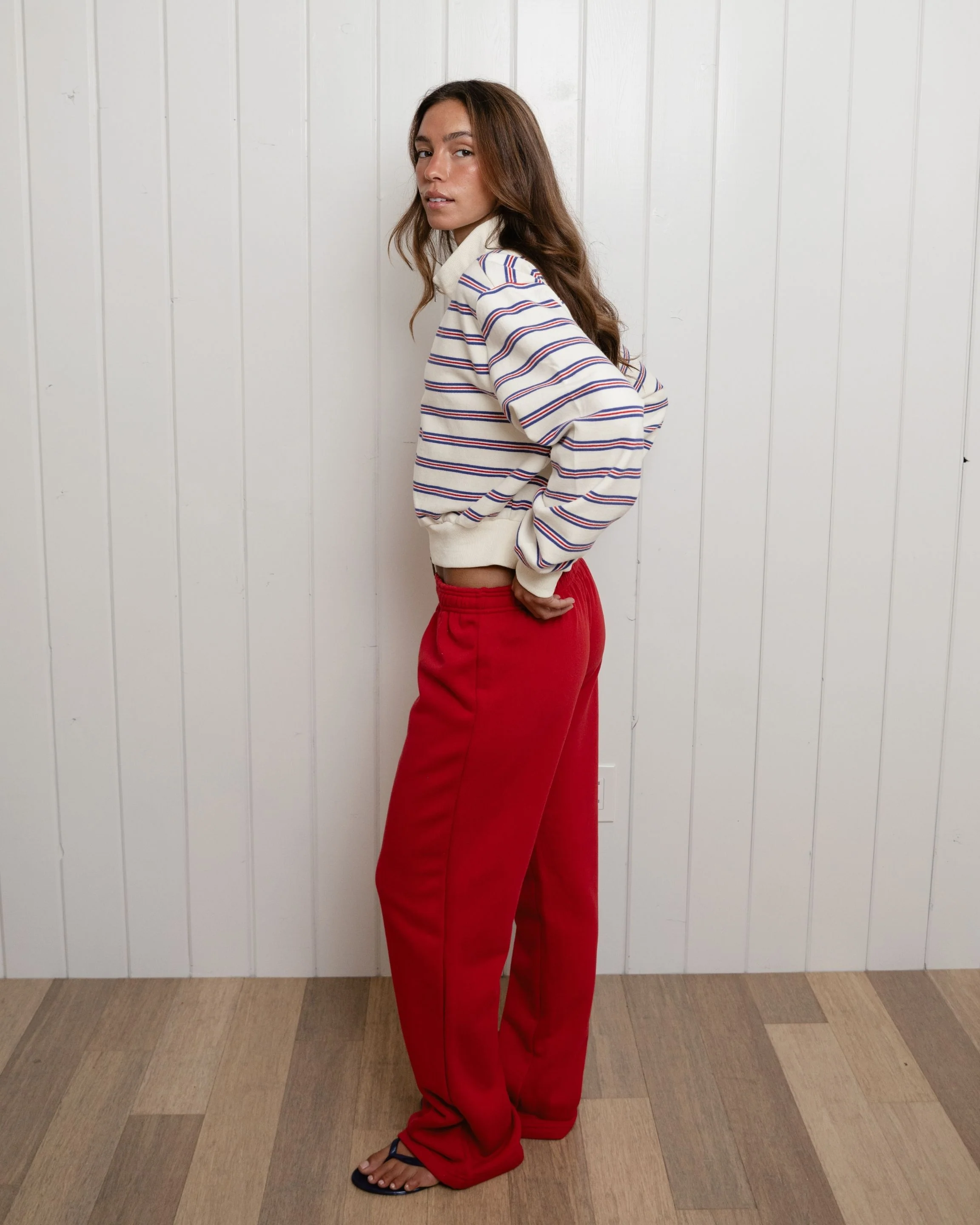 Zip Up Mockneck - Anchor Stripe - Image 3