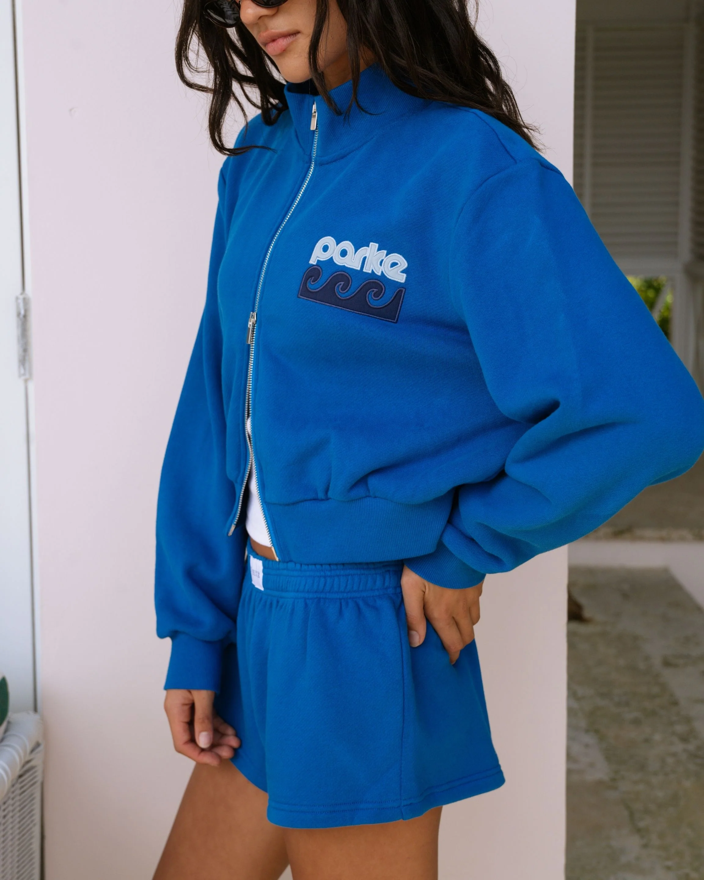 Zip Up Mockneck - Harbor - Image 3